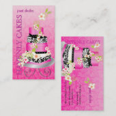 PixDezines bruidstaart/Bakkerij/pâtisserie Visitekaartje (Voorkant / Achterkant)