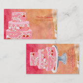 PixDezines bruidstaarten / waterverf beïnvloedt Visitekaartje (Voorkant / Achterkant)