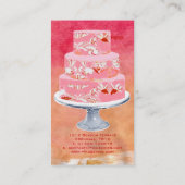 PixDezines bruidstaarten / waterverf beïnvloedt Visitekaartje (Achterkant)