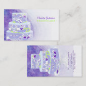 PixDezines bruidstaarten / waterverf beïnvloedt Visitekaartje (Voorkant / Achterkant)