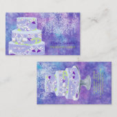 PixDezines bruidstaarten / waterverf beïnvloedt Visitekaartje (Voorkant / Achterkant)