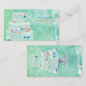 PixDezines bruidstaarten / waterverf beïnvloedt Visitekaartje (Voorkant / Achterkant)