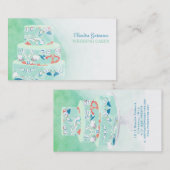 PixDezines bruidstaarten / waterverf beïnvloedt Visitekaartje (Voorkant / Achterkant)