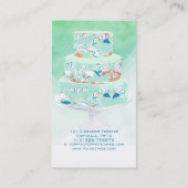 PixDezines bruidstaarten / waterverf beïnvloedt Visitekaartje (Achterkant)