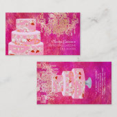 PixDezines bruidstaarten / waterverf beïnvloedt Visitekaartje (Voorkant / Achterkant)