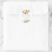 PixDezines Bruidsuitnodiging Waterverf Zomer Pioen Ronde Sticker (Tas)