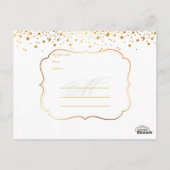 PixDezines bruiloft dank u / faux goud Briefkaart (Achterkant)