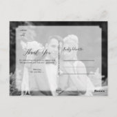 PixDezines bruiloft dank u / stijlvolle kalligrafi Briefkaart (Achterkant)