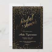 PixDezines Bruiloft Faux Gouden Confetti Kaart (Voorkant)