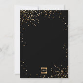 PixDezines Bruiloft Faux Gouden Confetti Kaart (Achterkant)