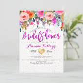 PixDezines Bruiloft Feest Lente Bloemen Kaart (Staand voorkant)