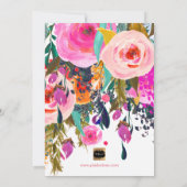 PixDezines Bruiloft Feest Lente Bloemen Kaart (Achterkant)