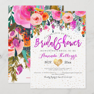PixDezines Bruiloft Feest Lente Bloemen Kaart