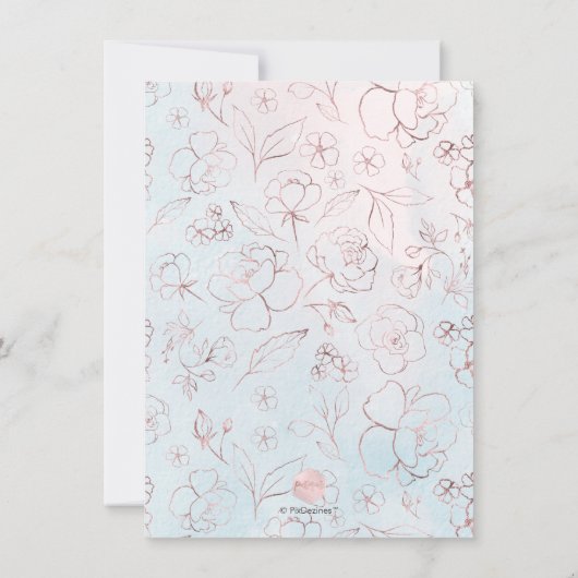 PixDezines Brunch Bubble Blush+Blue H2 bloemen Kaart (Achterkant)
