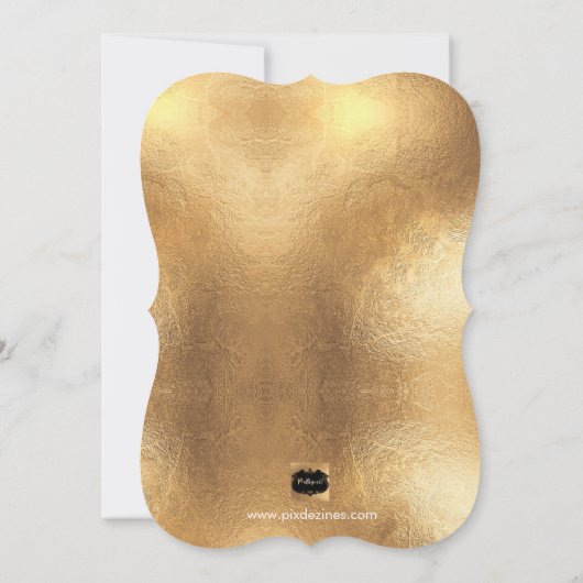 PixDezines Brunch & Bubble Dazzled/Faux Gold Kaart (Achterkant)