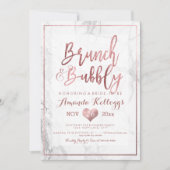 PixDezines Brunch Bubble/Faux Roos Gold Marble Kaart (Voorkant)