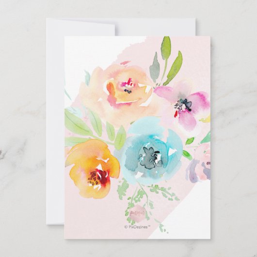 PixDezines Brunch Bubble/Pink+Silver Confetti Kaart (Achterkant)