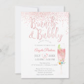 PixDezines Brunch Bubble/Pink+Silver Confetti Kaart (Voorkant)