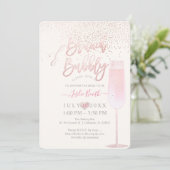 PixDezines Brunch Bubble/Roze Champagne Confetti Kaart (Staand voorkant)