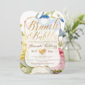 PixDezines Brunch & Bubbly Botanisch Kaart (Staand voorkant)