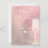 PixDezines Brunch Bubbly/Confetti+Ombre Roos Kaart (Voorkant)
