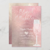 PixDezines Brunch Bubbly/Confetti+Ombre Roos Kaart (Voorkant / Achterkant)
