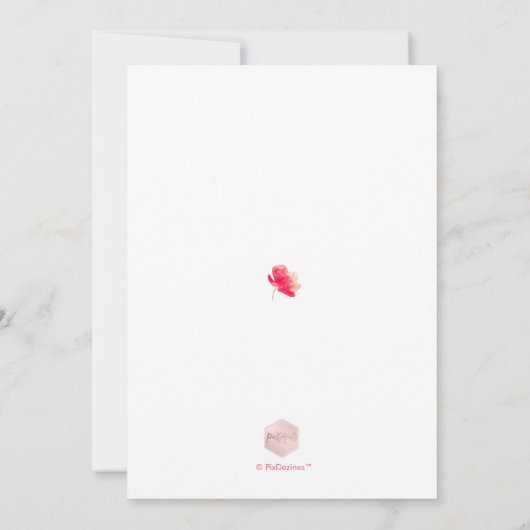 PixDezines Brunch & Bubbly Spring Bloemen Kaart (Achterkant)