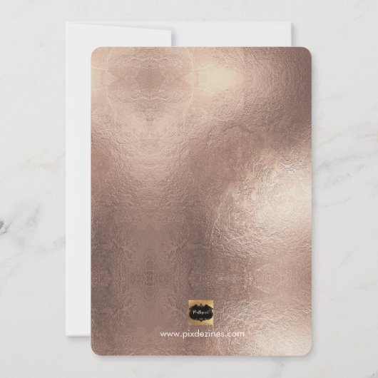 PixDezines Brunch & Bubbly verblind in Roos Gold Kaart (Achterkant)