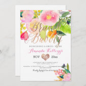 PixDezines Brunch en Bubble Spring Floral Kaart (Voorkant / Achterkant)