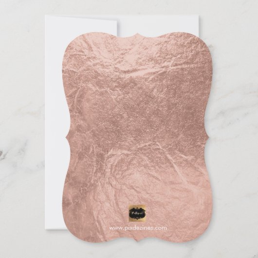 PixDezines Brunch N Bubble/Roos Gold Confetti Kaart (Achterkant)