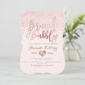 PixDezines Brunch N Bubble/Roos Gold Confetti Kaart (Staand voorkant)