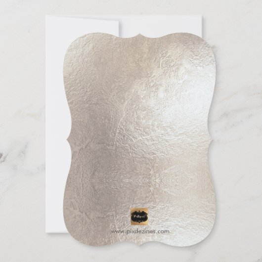 PixDezines Brunch N Bubble/Silver Confetti Kaart (Achterkant)
