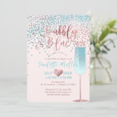 PixDezines Brunch N Bubbly/Roos Gold/Blue Confetti Kaart (Staand voorkant)