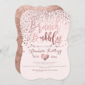 PixDezines Brunch N Bubbly/Roos Gold Confetti Kaart (Voorkant / Achterkant)