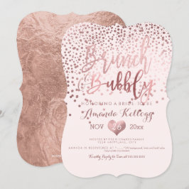 PixDezines Brunch N Bubbly/Roos Gold Confetti Kaart