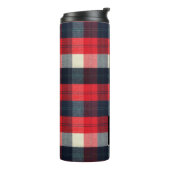 PixDezines Buffalo Plaid, Lumber Jack Monogram Thermosbeker (Gedraaid links)