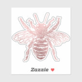 PixDezines Bumble Bee, Faux Roos Gold Sticker (Vel)