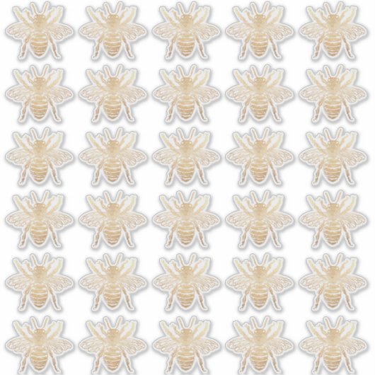 PixDezines Bumble Bees, Faux Gold Sticker (Voorkant)