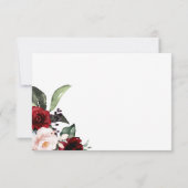 PixDezines Burgundy Blush Blooms DETAILKAARTEN Kaart (Achterkant)