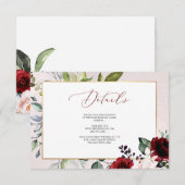 PixDezines Burgundy Blush Blooms DETAILS KAARTEN (Voorkant / Achterkant)