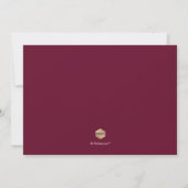 PixDezines Burgundy Elegant Script Save the Date Kaart (Achterkant)
