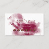 PixDezines Burgundy Waterverf Reward Card Visitekaartje (Voorkant)