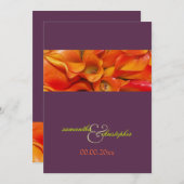 PixDezines BURNT ORANJE CALLA LIES/DIY BCKGRND Kaart (Voorkant / Achterkant)