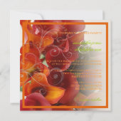 PixDezines BURNT ORANJE CALLA LILY BOUQUET Kaart (Achterkant)