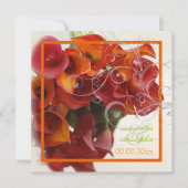 PixDezines BURNT ORANJE CALLA LILY BOUQUET Kaart (Voorkant)