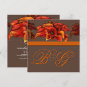 PixDezines BURNT ORANJE CALLA LILY INVITATIONS Kaart (Voorkant / Achterkant)