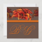 PixDezines BURNT ORANJE CALLA LILY INVITATIONS Kaart (Voorkant)