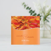 PixDezines BURNT ORANJE CALLA LILY INVITATIONS Kaart (Staand voorkant)