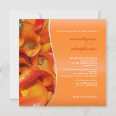 PixDezines BURNT ORANJE CALLA LILY INVITATIONS Kaart (Achterkant)