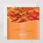 PixDezines BURNT ORANJE CALLA LILY INVITATIONS Kaart (Voorkant)